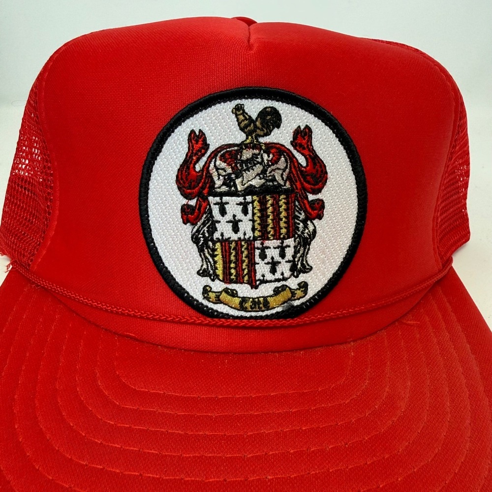 Vintage Cote Trucker Hat Coat of Arms Patch Snapback Cap